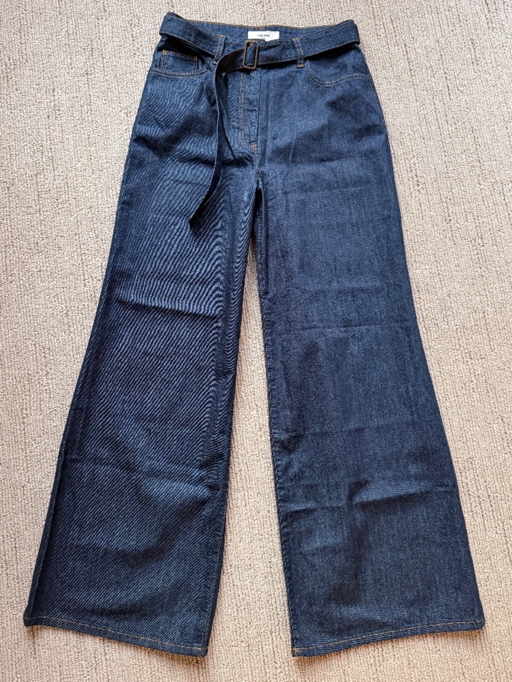 REISS Gorgeous Luca Belted Wide Leg Belted Trouser Jeans 27 NWT $225!!